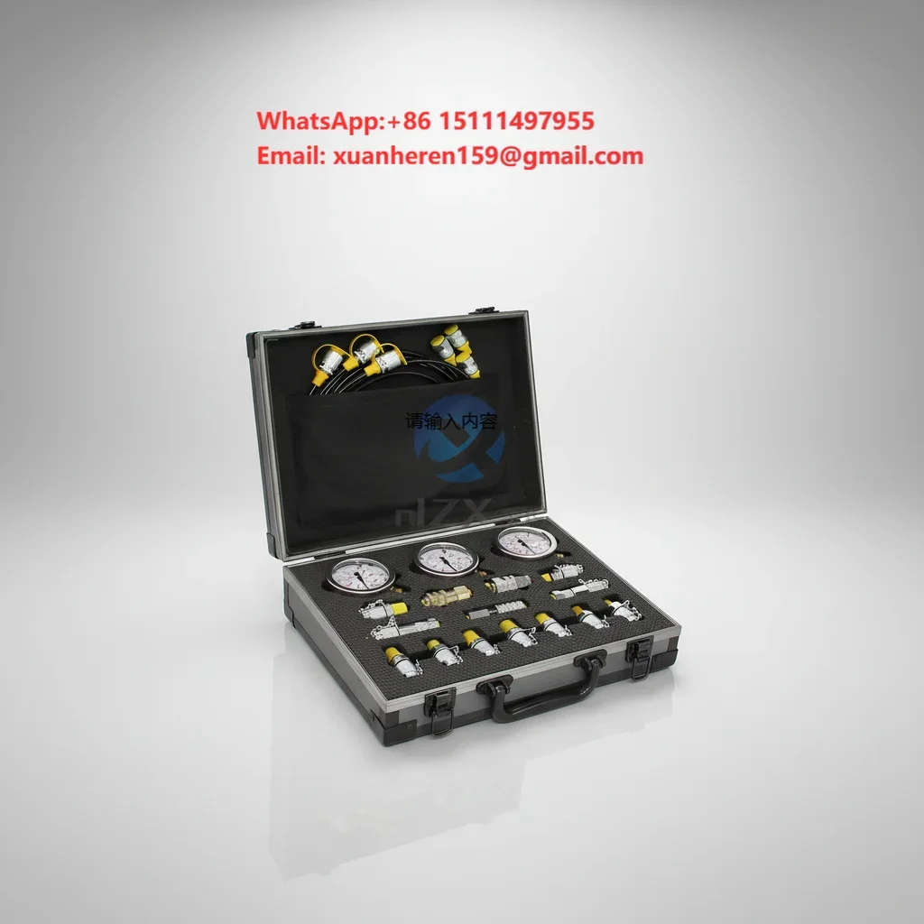 XZTK-60MC Excavator Hydraulic Diagnostic Test Kits Pressure Gauge Test Hydraulic Tool Kit