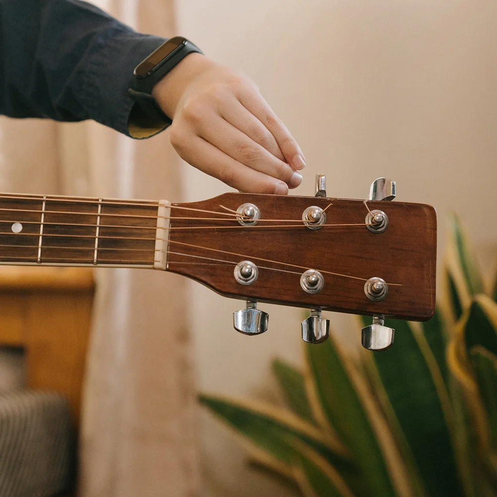 6 قطعة استبدال سلسلة الجوز للجيتار الكهربائي وباس مادة عظم البقر الطبيعية عالية المتانة الجوز يمكن مصقولها