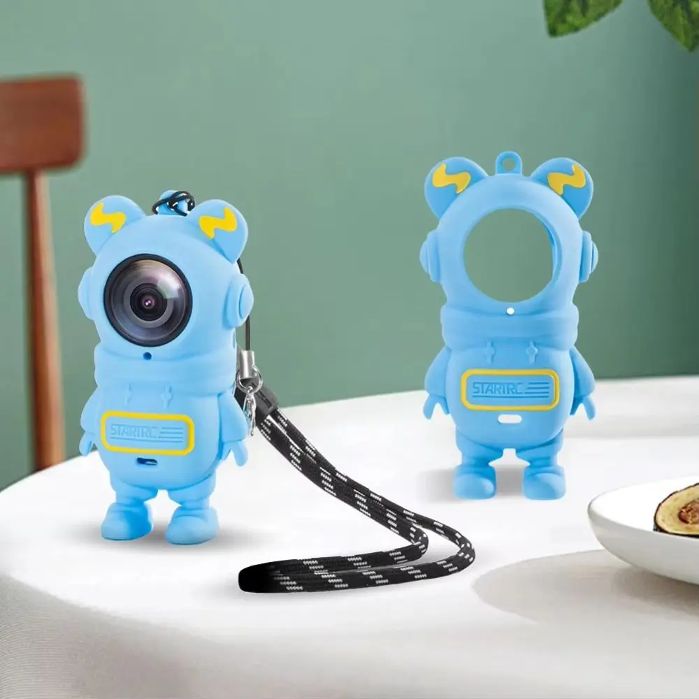 New Silicone Protective Cover Cartoon Anti-Scratch Lens Cover Anti-Drop with Lanyard Full Protector Case for Insta360 GO 3/3S