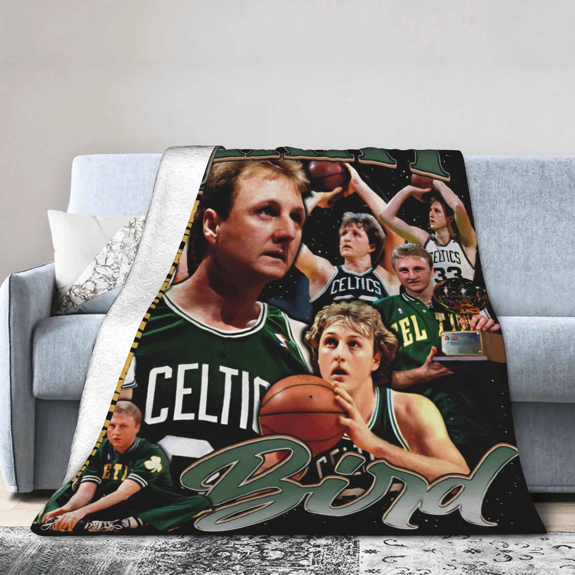 

Larry Bird American Basketball Player Soft Blanket Decorative Plush Bedding Throws Bedroom Flannel Bedspread Sofa Bed Cover