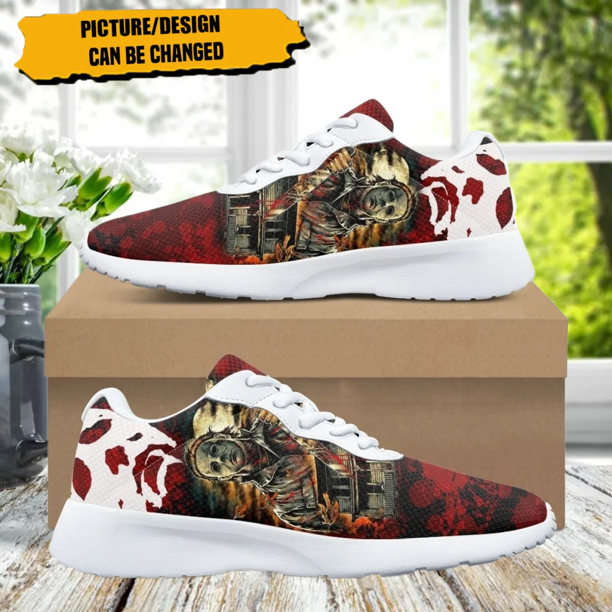 Movie Horror Killer Design Women Soft Jogging Shoes New Fashion Sneaker Durable Gym Teen Sneakers Print On Demand tenis masculin