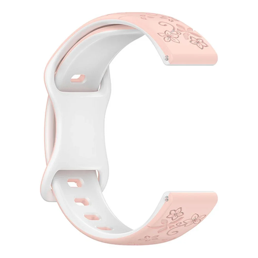 18mm 20mm 22mm Silicone Women Band for Huawei GT5 GT4 41mm 46mm Engraved Bracelet for Samsung Galaxy 7/6/5 40 44mm FE Girl Strap image 4