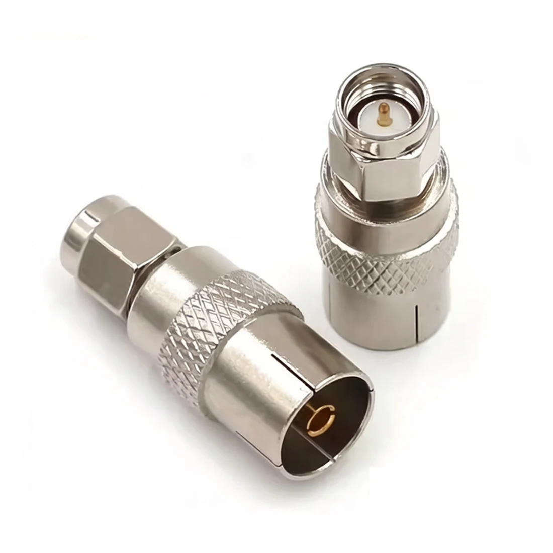 1pc Adapter IEC PAL DVB-T TV Female Jack to SMA Plug Male Connector Convertor Straight Nickel Plating