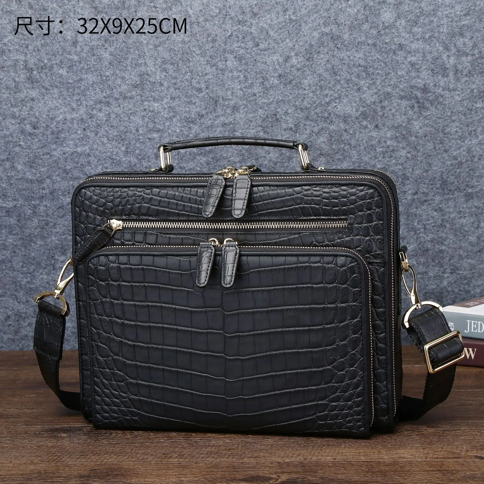 

New Mist Matte Handheld Box Public Business Document Genuine Leather Mens Bags Single Shoulder Oblique Straddle Trendy Briefcase