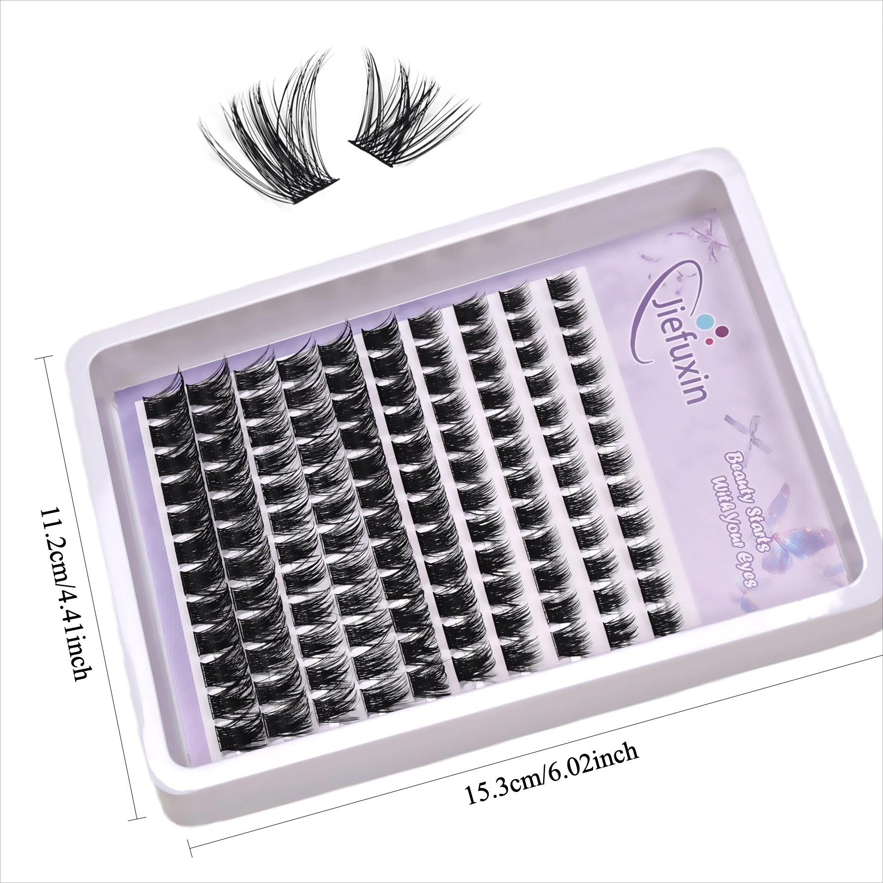 مجموعات الرموش 120 قطعة رموش عنقودية 8-16 مللي متر ملحقات رموش فردية Wispy رموش ذات مظهر طبيعي D حليقة رموش عنقودية منفوشة #4