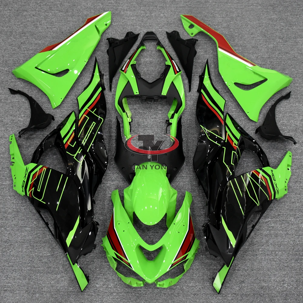 Green floral red KRT print line design Motorcycle For ZX6R 636 2024 2025 ZX 6R Full Fairing Kit Bodywork Cowling