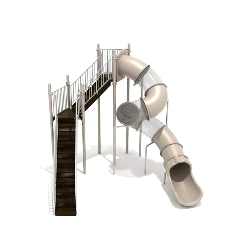 2026 Children Plastic Playground  Tube Spiral Slide Amusement Park Playground Equipment
