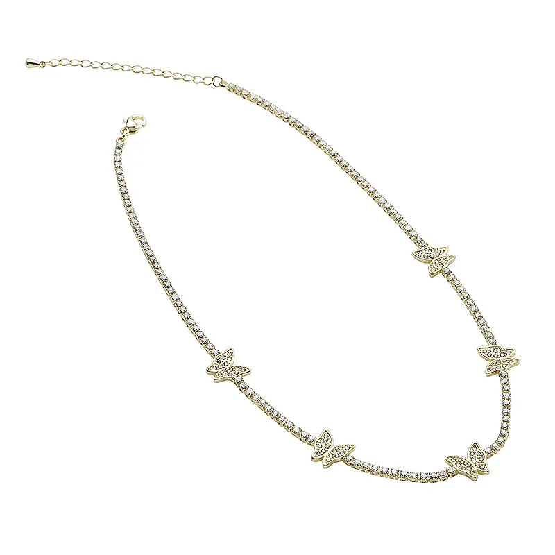 

This is a fashionable, court-style, sweet and versatile butterfly necklace and collarbone necklace for women