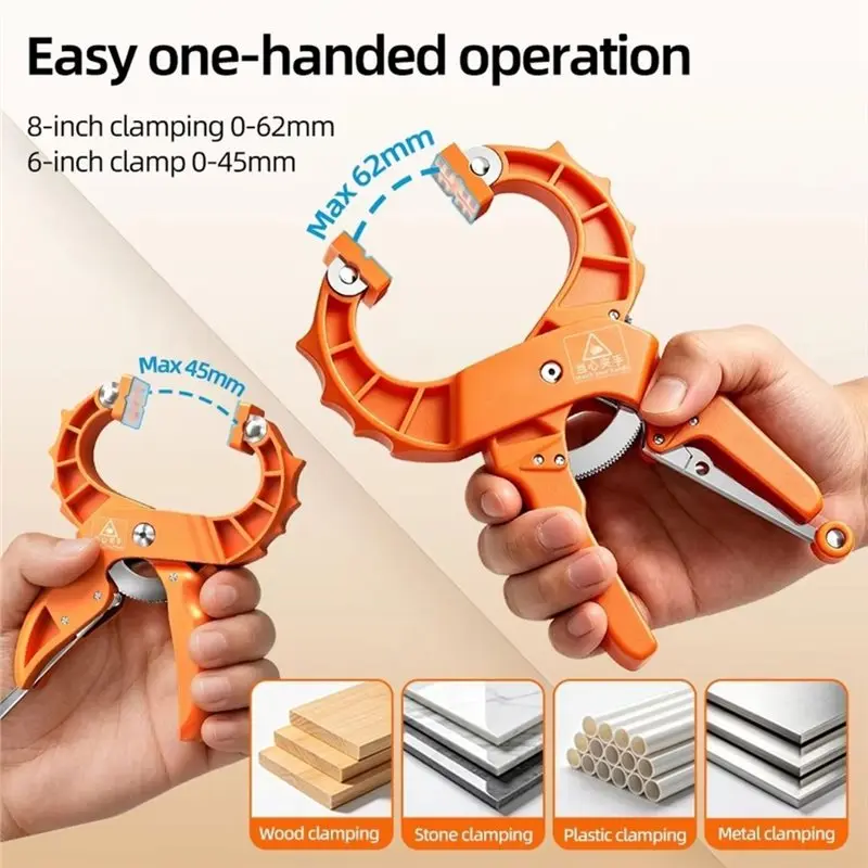 2026 New Strong Ratchet Clamp Fixed Clamp Woodworking Tool Track Tightening Auxiliary Tool Secure Wooden Fixing Tool Trumpet