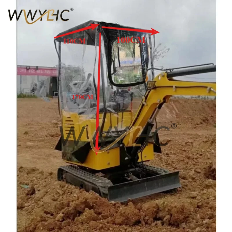 Mini Excavator Cover Waterproof Dustproof Protective Exterior Snow Protection Cover For 1 Ton & 1.2 Ton Mini Excavator Diggers