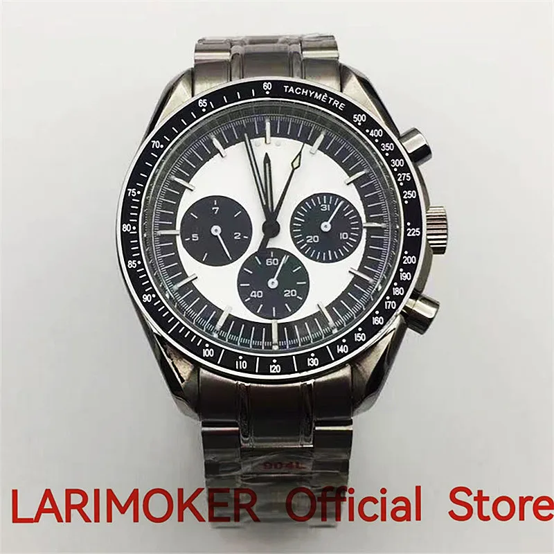 

LARIMOKER New Popular Men's Watch Black Dial Metal Strap Weekday Date Indicator 40mm Automatic Watch