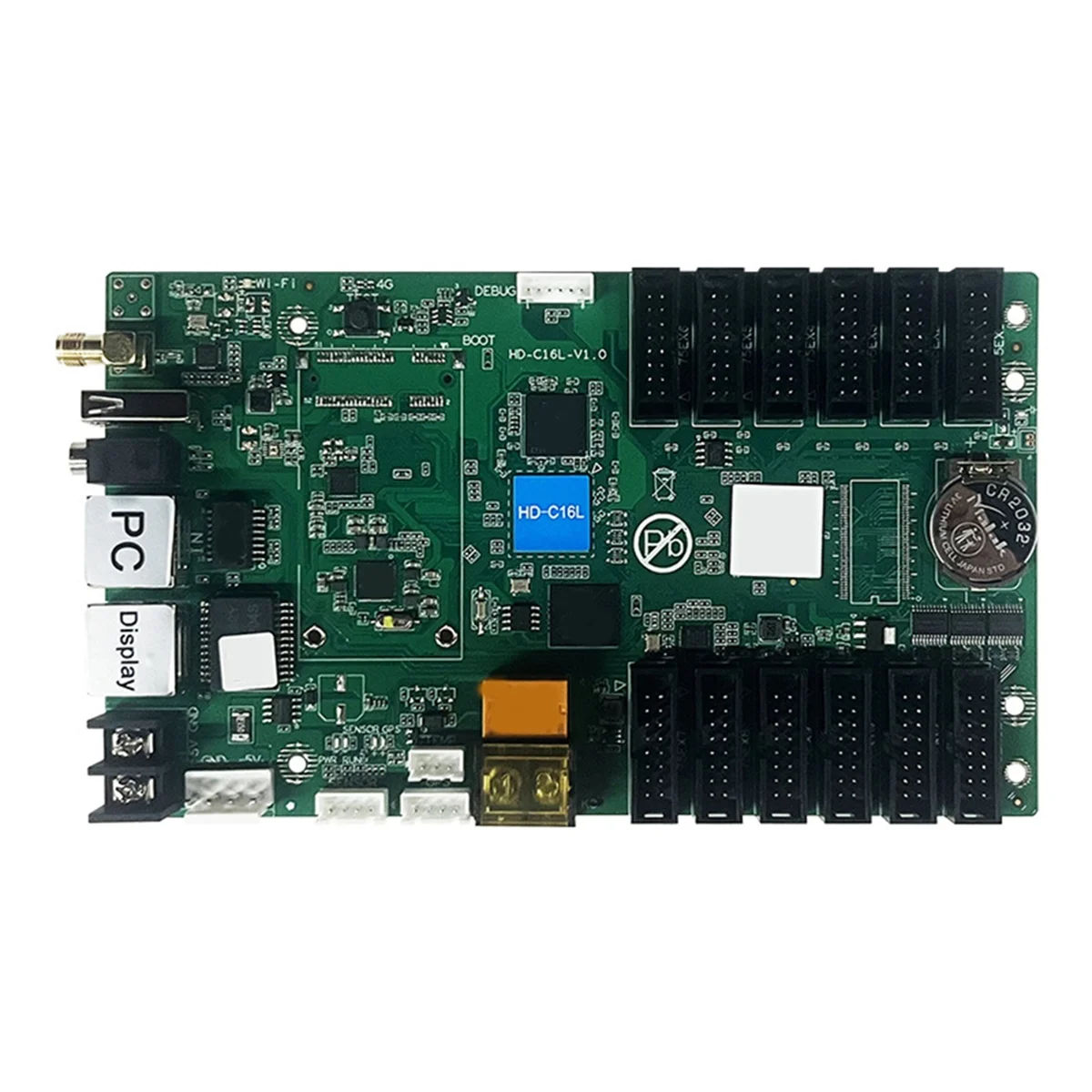 ABGI-Full สี HD-C16L LED การ์ดควบคุม Wifi USB PB พอร์ตเล็บ LED Video Wall Controller จอแสดงผลการ์ด