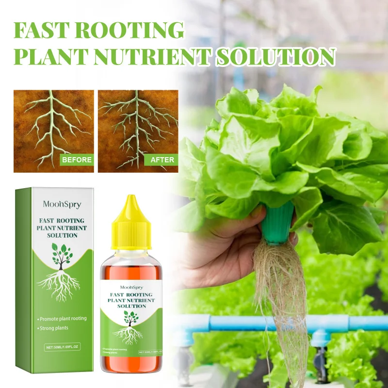 

Plant Nutrient Solution - Help Plant Rooting, Improve Cuttings Success Rate, Suitable For Flowers, Succulents, Vegetables, 50ml