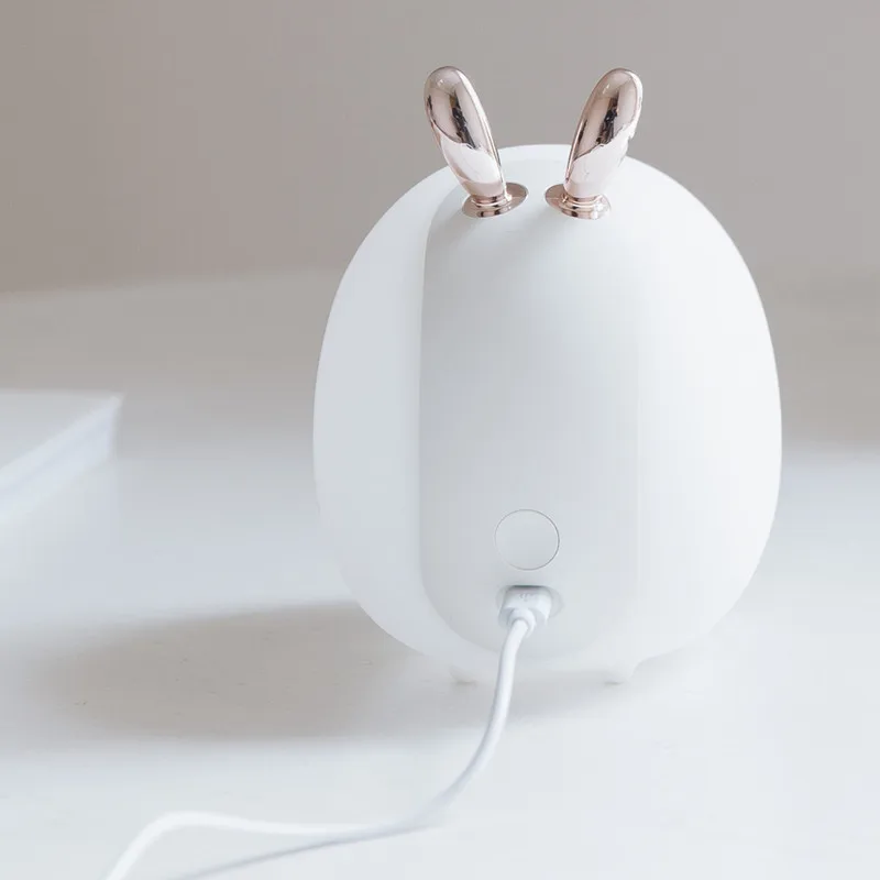 Deer Rabbit LED Night Light Soft Silicone Dimmable Night Light USB Rechargeable For Kids Baby Gift Bedside Bedroom Night Lamp D