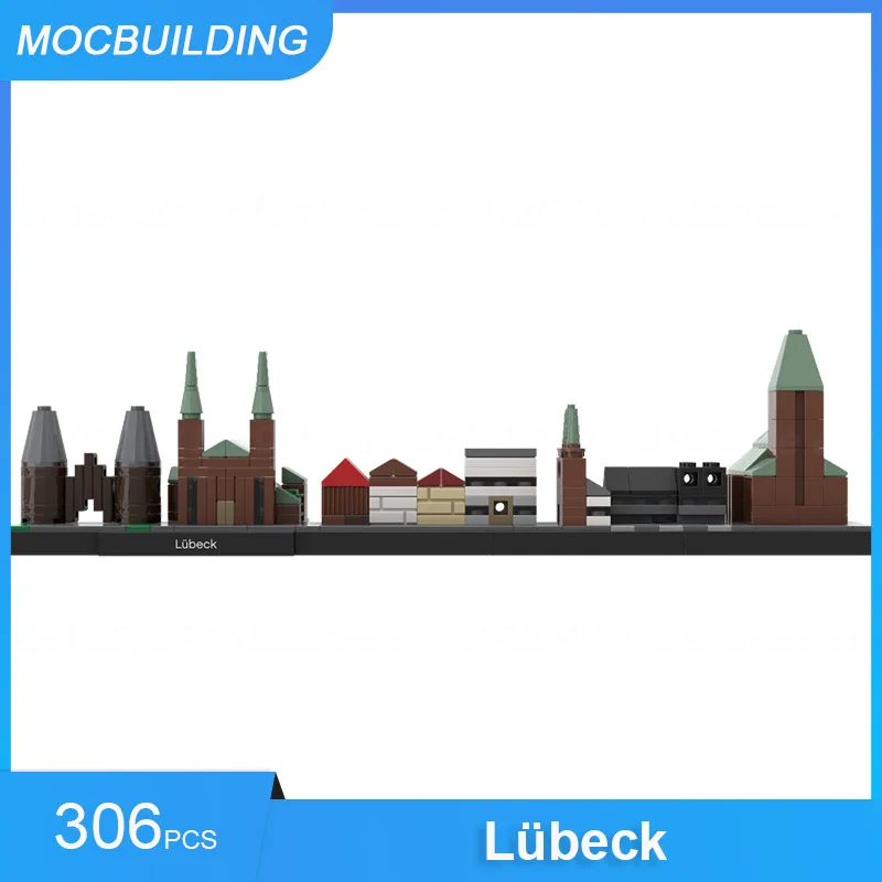 MOC Building Blocks Braunschweig & Emden & Irish-Isle-Bundle Skylines Architecture Display DIY Assemble Bricks Xmas Toys Gifts