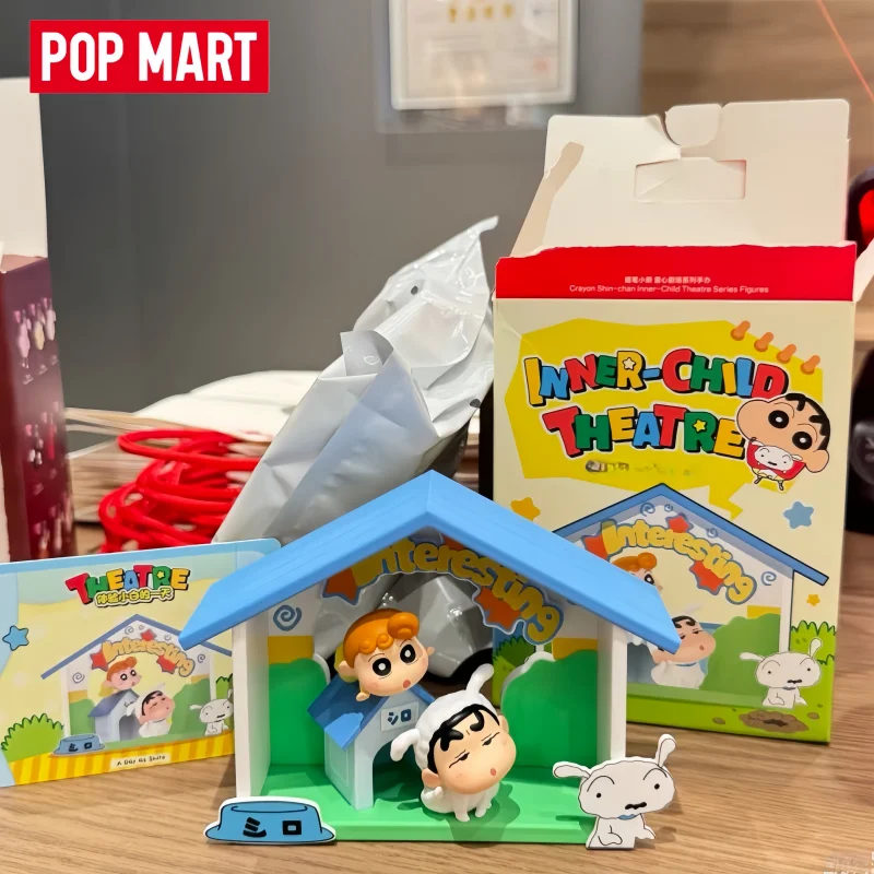 Nouvelles figurines originales POP MART Crayon Shin-chan - Série Théâtre Enfant 2026 - Boîtes mystères - Jouets surprise - Ornements - Cadeau d'anniversaire