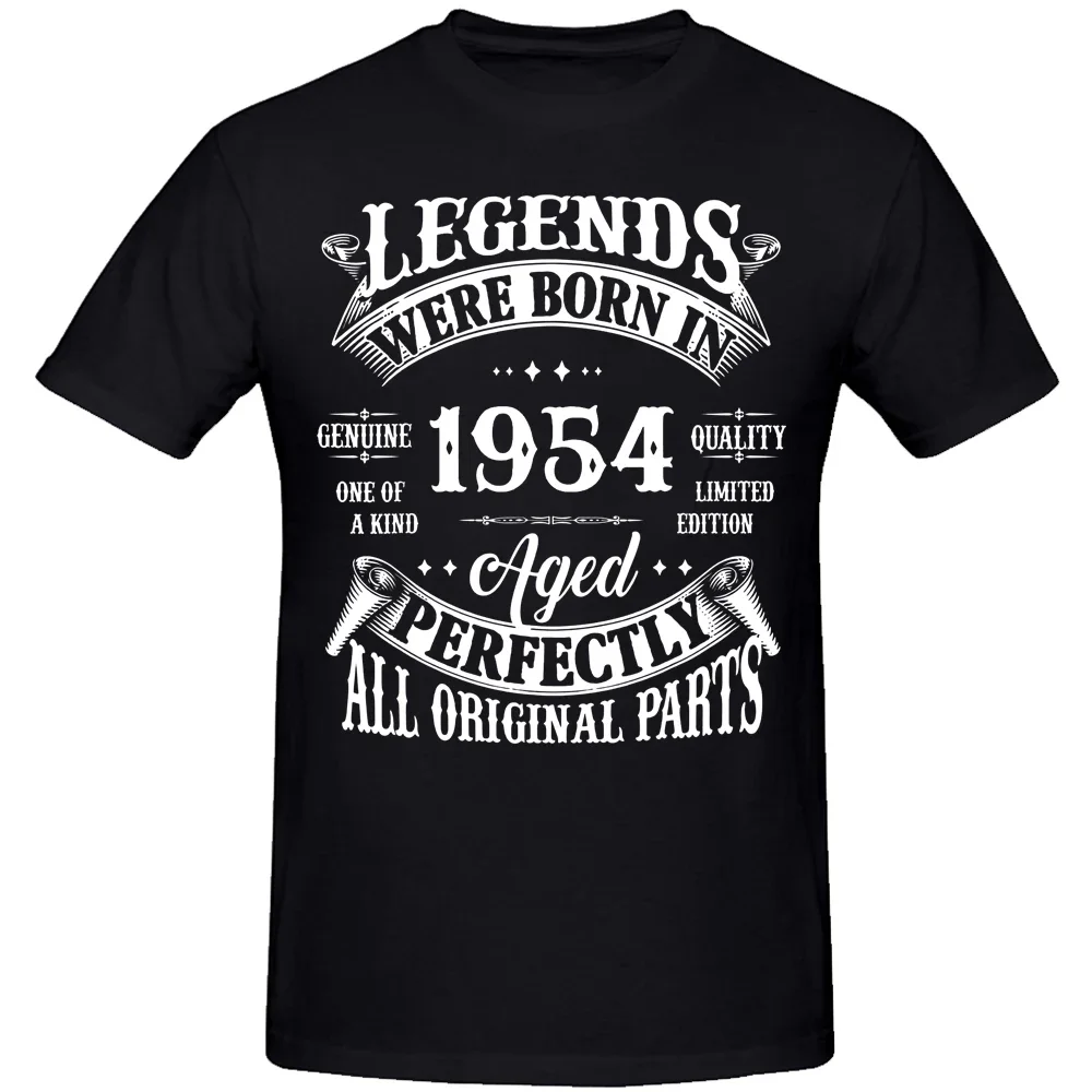 70th Birthday Vintage Legends Born In 1954 70 Years Old T Shirt Streetwear Short Sleeve Gifts Summer Style T-shirt Mens Clothing