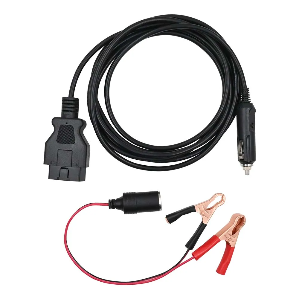  12V Car Cigarette Lighter Extension Cable Charger With Crocodile Clip Connecting Wire  Socket Plug Emergency power combination