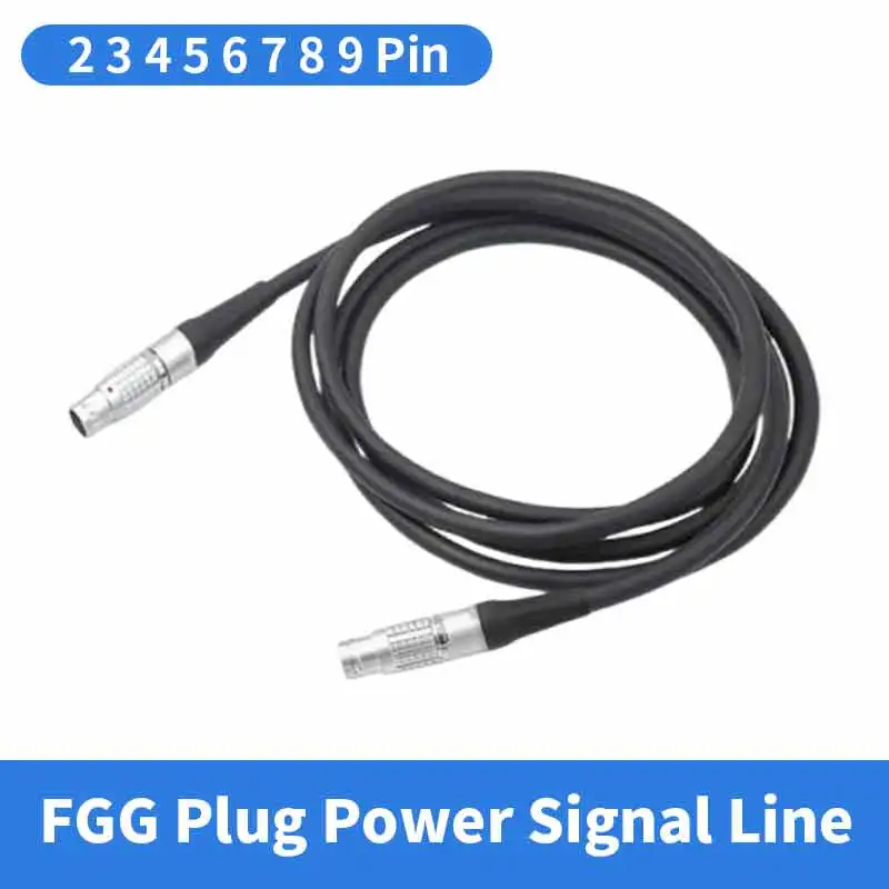 

FGG 0B 1B Plug Power Signal Line Compatible with LEMO Connector 2 3 4 5 6 7 8 9 Pin Metal Aviation Plug with 0.5-5 Meter Wire