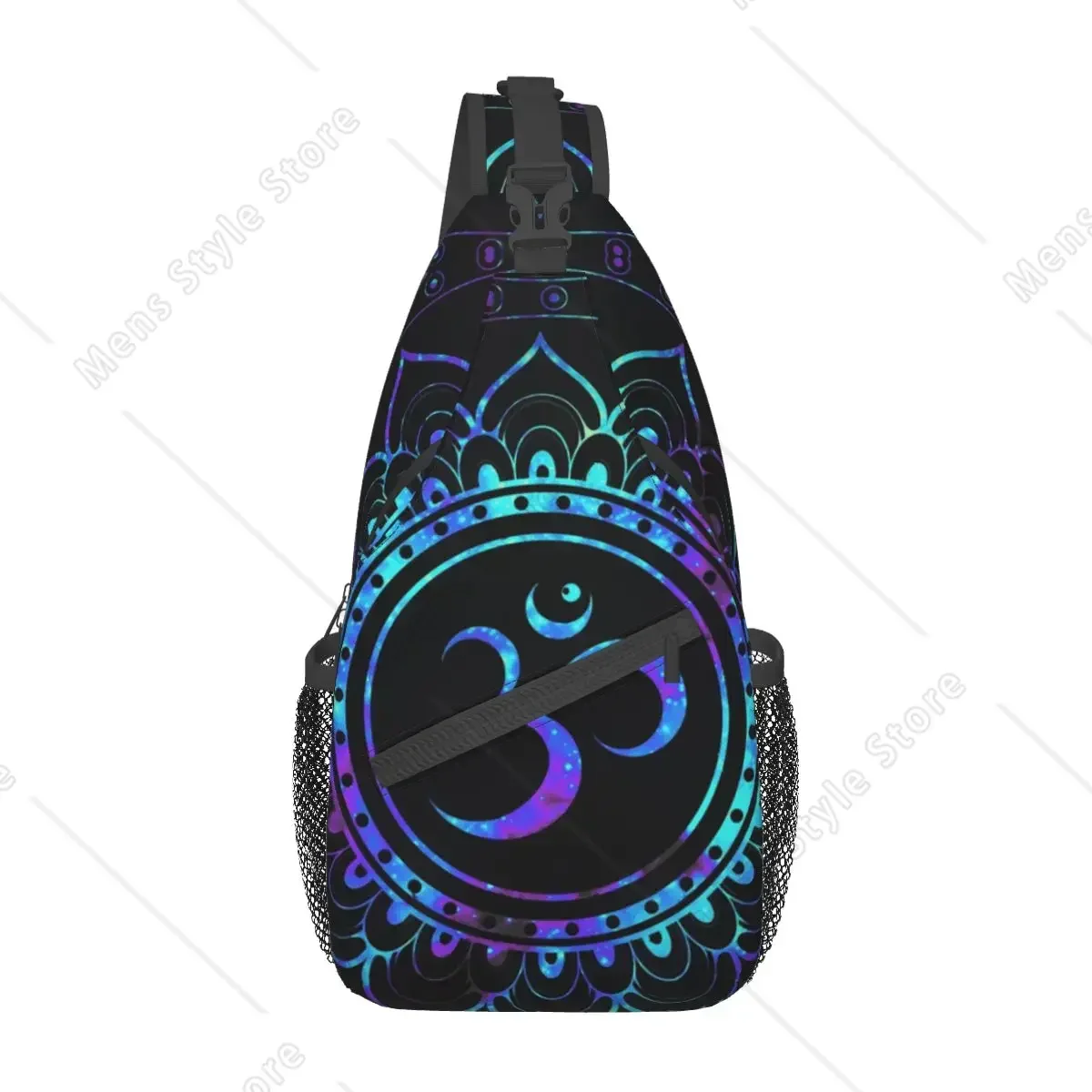 Mandala Galaxy Small Sling Bags Chest Crossbody Shoulder Sling Backpack Hiking Travel Daypacks Fantasy Meditation Men Women Bags