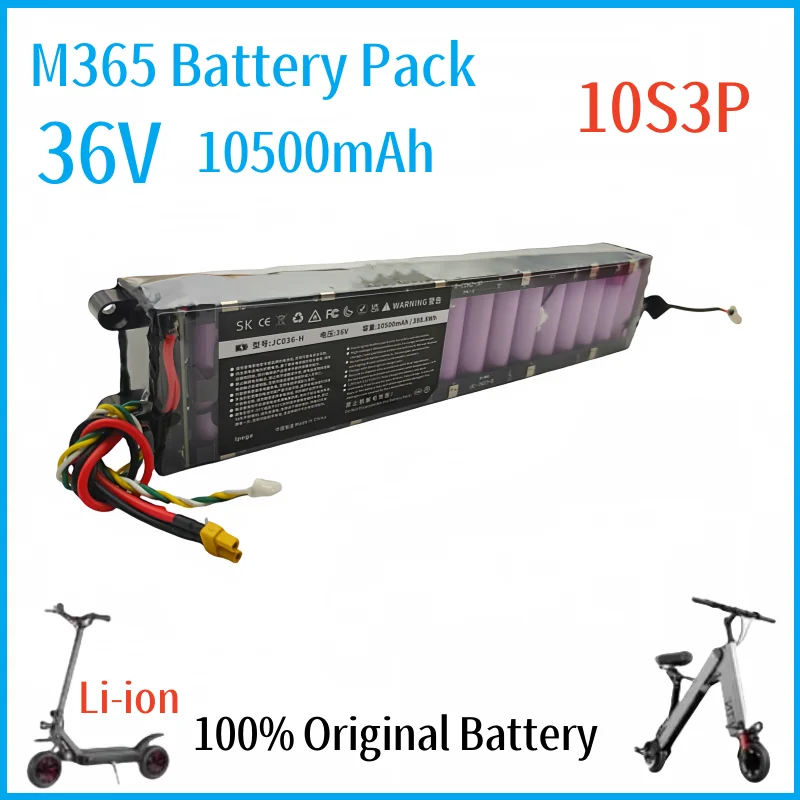 

MKEPA Original 36V 10500mAh 10S3P Battery for Xiaomi lpega M365 M356 Pro Special Battery Pack 36V Li-ion Battery 10500mAh