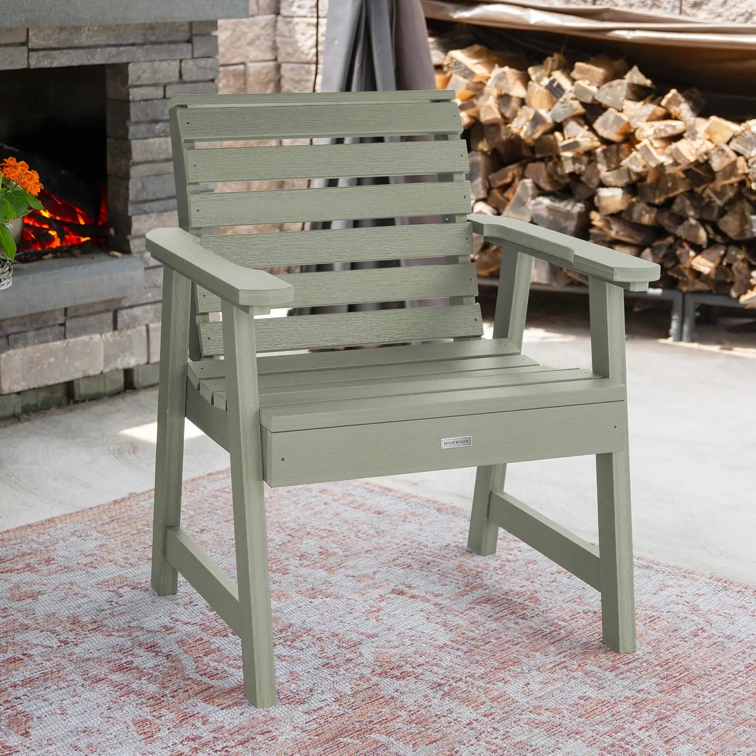 AD-CHGW1-EUC Weatherly Garden Chair, Eucalyptus, Customized