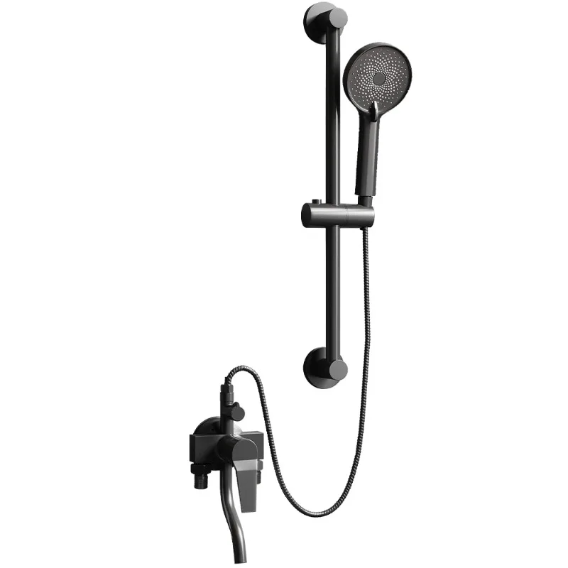 

Surface shower set Household hot and cold all-copper old-fashioned water mixing valve Simple bathroom bath shower faucet