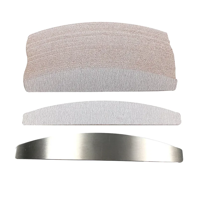 New Grey Metal Nail File Calluses Remover Manicure Nail Art Stainless Steel Handle Sand Paper With 50 pcs Replacement Sand Paper