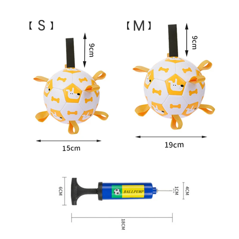 Durable PU Dog Toys Soccer Ball Cute Printed Elastic Inflatable Outdoor Training Balls for Medium Large Dogs Border Collie Labr