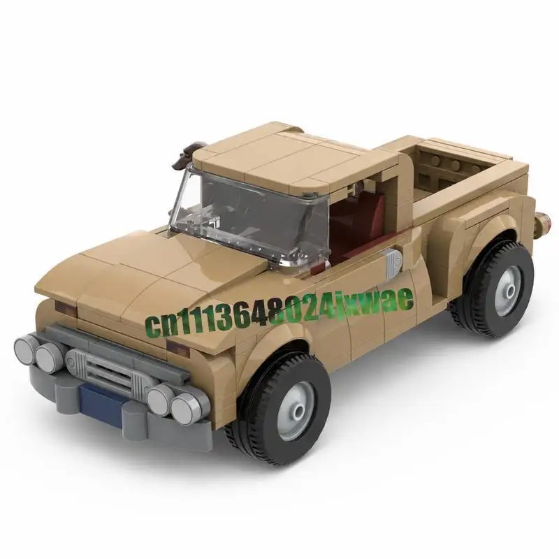 384-teiliger Vintage Klassischer Pickup-Truck MOC Fahrzeugmodell Bausatz Lehrreiche Sammlung Geburtstags- und Weihnachtsgeschenke