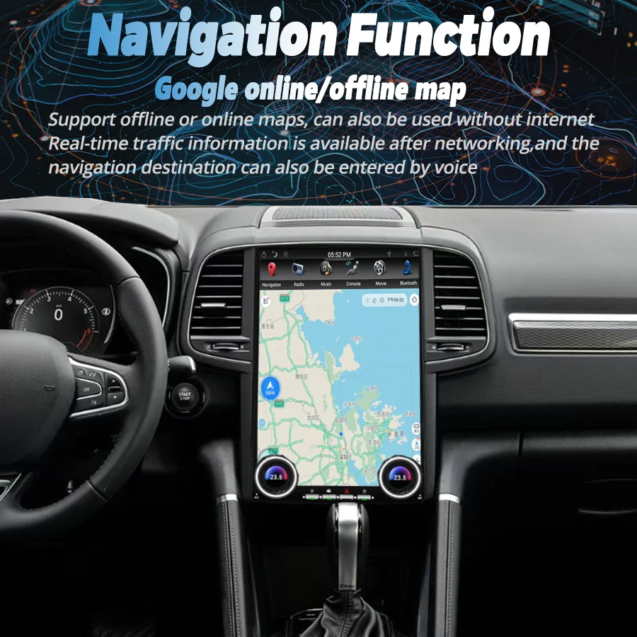 14.5inch For Ford Renault Megane 4 Koleos SM6 Talisman 2016-2019 With Knob Android Multimedia Player Stereo Wireless Carplay GPS view 4