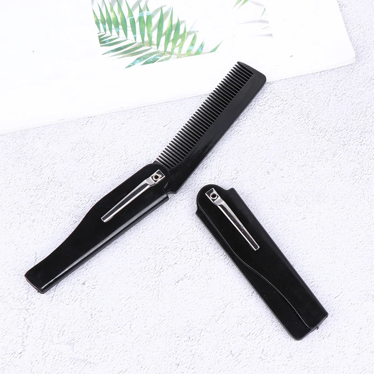 

3Pcs Foldable Ox Horn Comb Set Portable Hair Comb for Men Women Travel Anti-Static Scalp Massage Blood Circulation