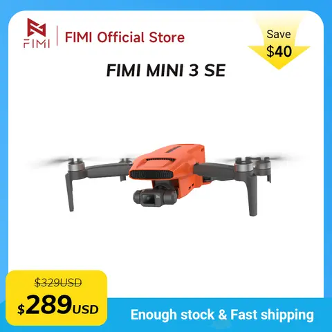 FIMI MINI 3 SE New Drone Hybrid 3-Axis Gimbal 4K 30fps 9km Range 245g Ultralight Design 12MP Smart Tracking Mini Pro GPS Drone