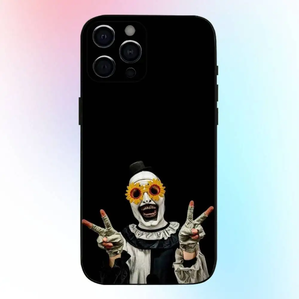 Art the Clown horse T-Terrifier Phone Case For iPhone17,16,15,14,13,12,11 Plus,Pro Max Soft Black Cover