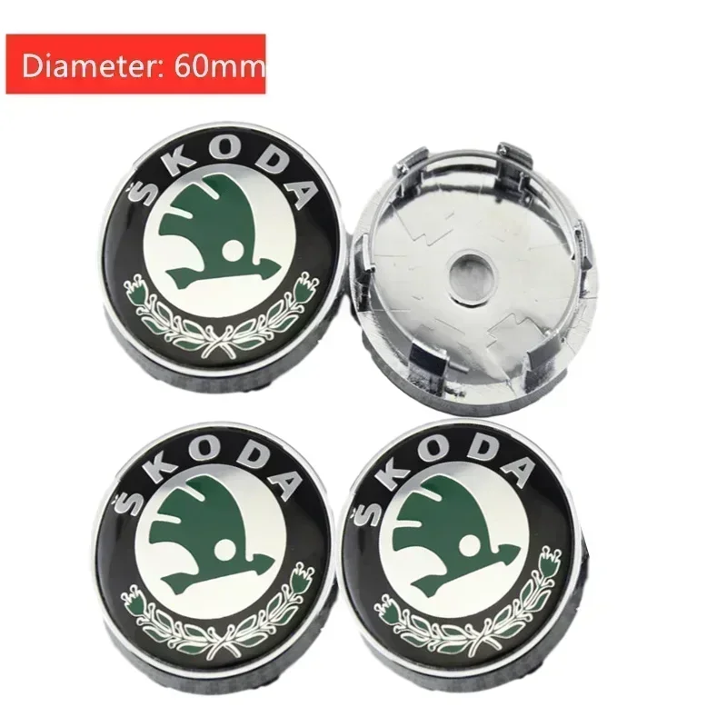 56mm 60mm 65mm Car Wheel Center Metal Cap Styling for SKODA Fabia Rapid Kodiaq RS Superb Kamiq Octavia A7 Tour Yeti Karoq Logo