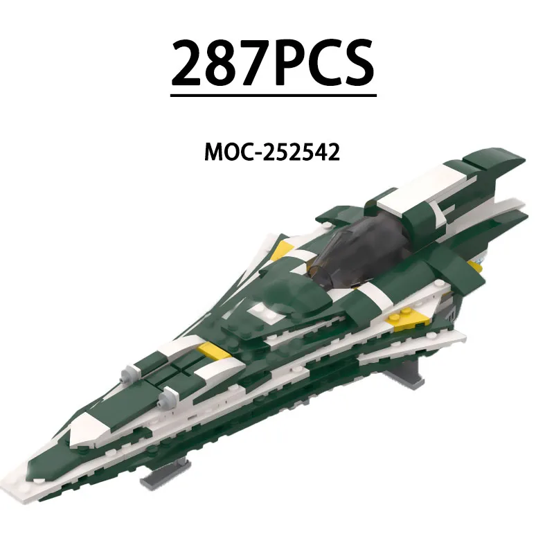 

MOC-252542 Building Block Airplane Fighter Jet Model 287 Pieces Children's Educational Birthday Christmas New Year Toy Gift