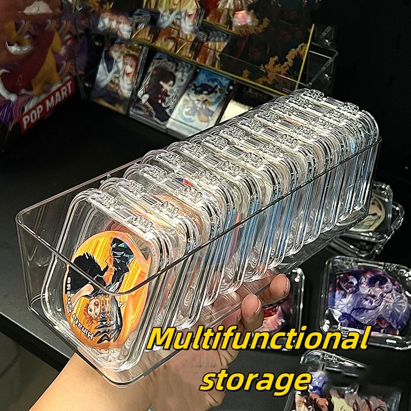 Transparent Acrylic Storage Box Peripheral Badge Storage Dustproof Sealed Square Protective Box Advanced Display Stand