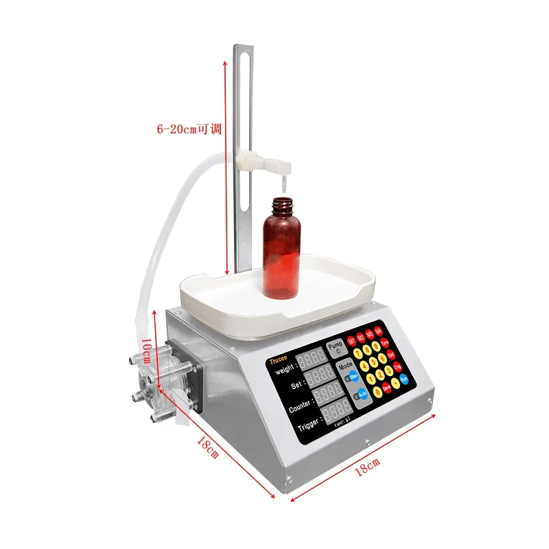 English Version CSY-460 Peristaltic Pump Weighing Filling Machine Essential Oil, Nail Polish, Lotion Glue, Liquid Filling