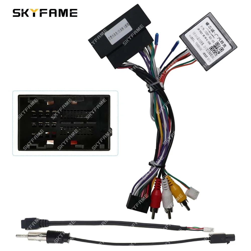 

SKYFAME 16Pin Car Wiring Harness Adapter With Canbus Box For Jeep Grand Cherokee Compass Renegade Wrangler Rubicon JEEP-RZ-05