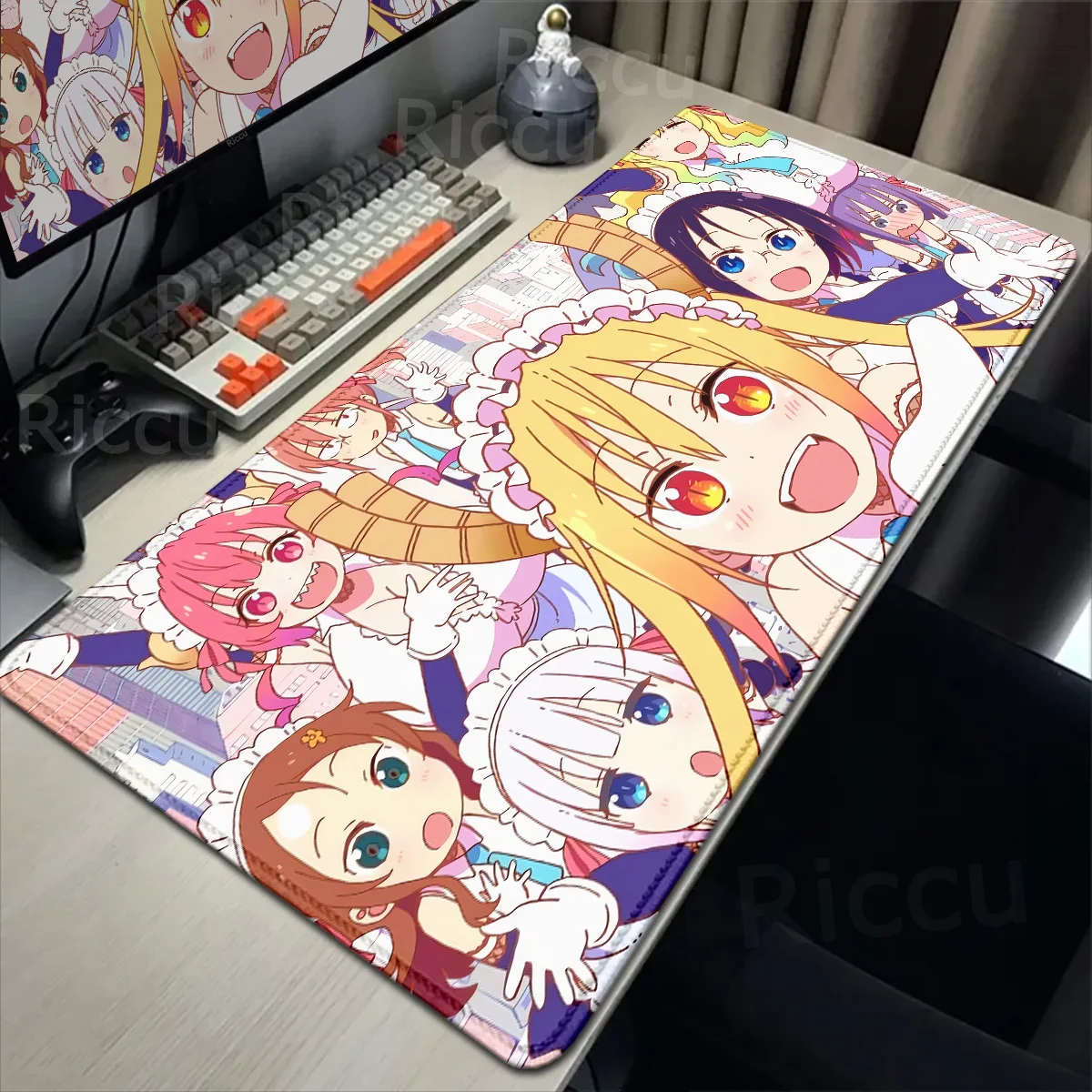 

Miss Kobayashi Dragon Maid MousePad Large Computer Gaming HD Printing Accessories player Office Mat Carpet Anti-slip Laptop Soft