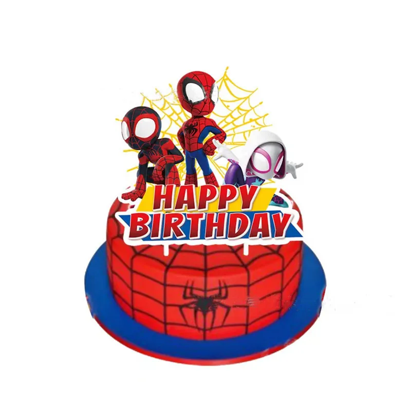 New Spidey And His Amazing Friends Birthday Party Decoration Aluminum Foil Balloon Disposable Tableware Spiderman Theme