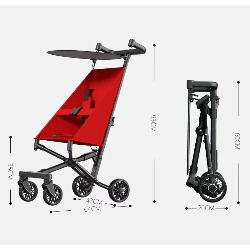 New baby stroller, child walking artifact, portable stroller, simple outdoor portable parachute