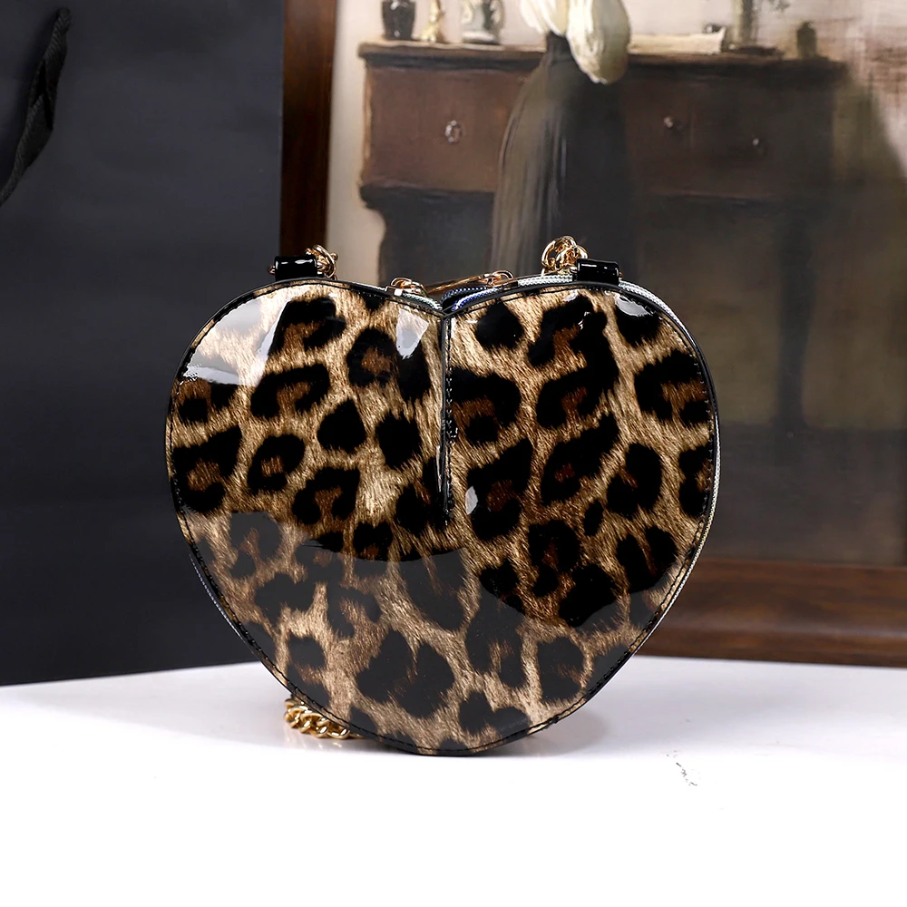 

Персонализированная мини-сумка через плечо с леопардовым принтом и темпераментом для ужина, сумка для рта, красный конверт, подходящий для путешествий