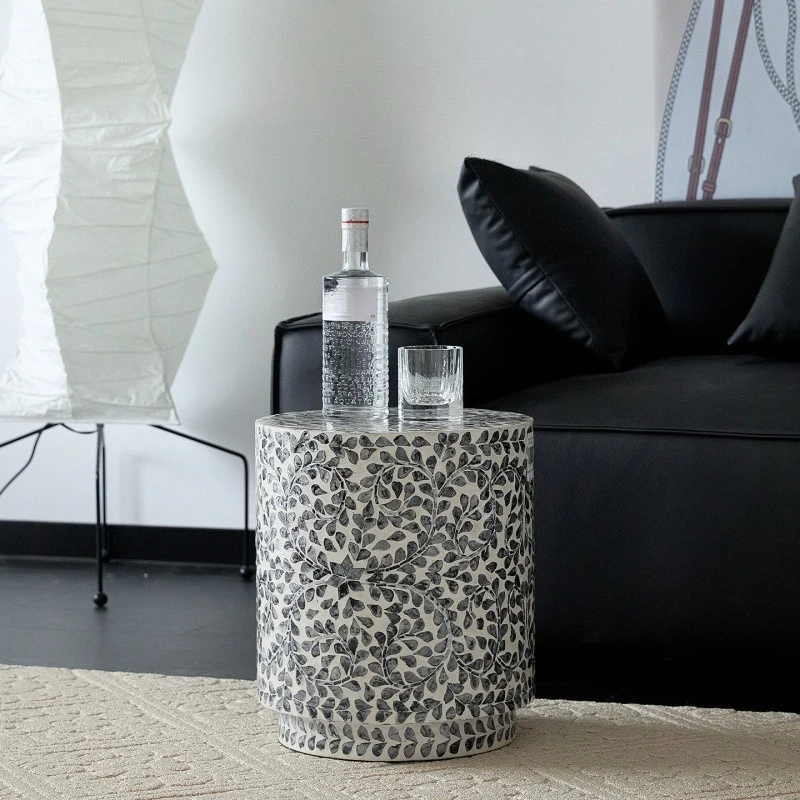 

Home indigo fritillary, flower Nanyang shoe changing stool with more edges