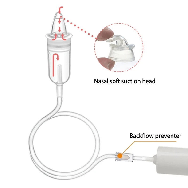 Extracteur de main Portable nez ventouse bébé aspirateur nasal principe de pression négativeSnotsucker doux Silicone nez QX2D