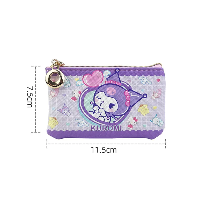 Cartoon Cute Sanrio Kt Cat Children's Fashion Girls Bank Card Hello Kitty Coin Purse Coin Bag Mini Cute Zipper Creative Wallet view 3