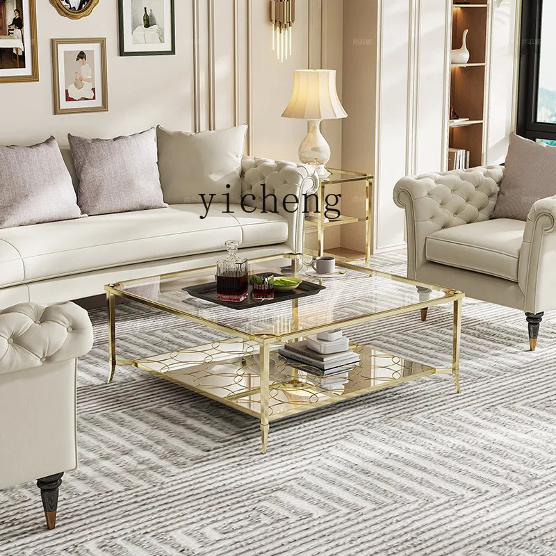 

ZYA corner table light luxury high sense modern minimalist coffee table small tea table bedroom side