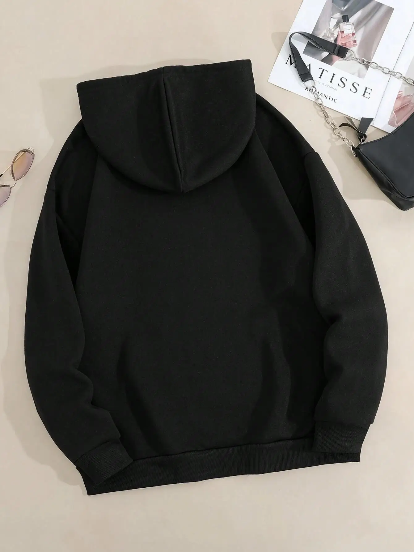 The Phone Only Has The Last 1% Battery Left Hooded Female Fashion Soft Hoodie Autumn Oversize Sweatshirt Loose Casual Streetwear