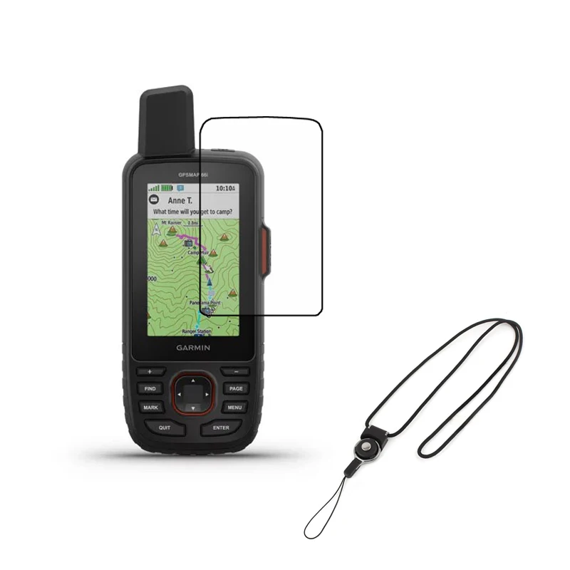 LCD واضح واقي للشاشة غطاء حماية درع فيلم + حبل قابل للفصل ل Garmin 66i 67i يده لتحديد المواقع الملحقات