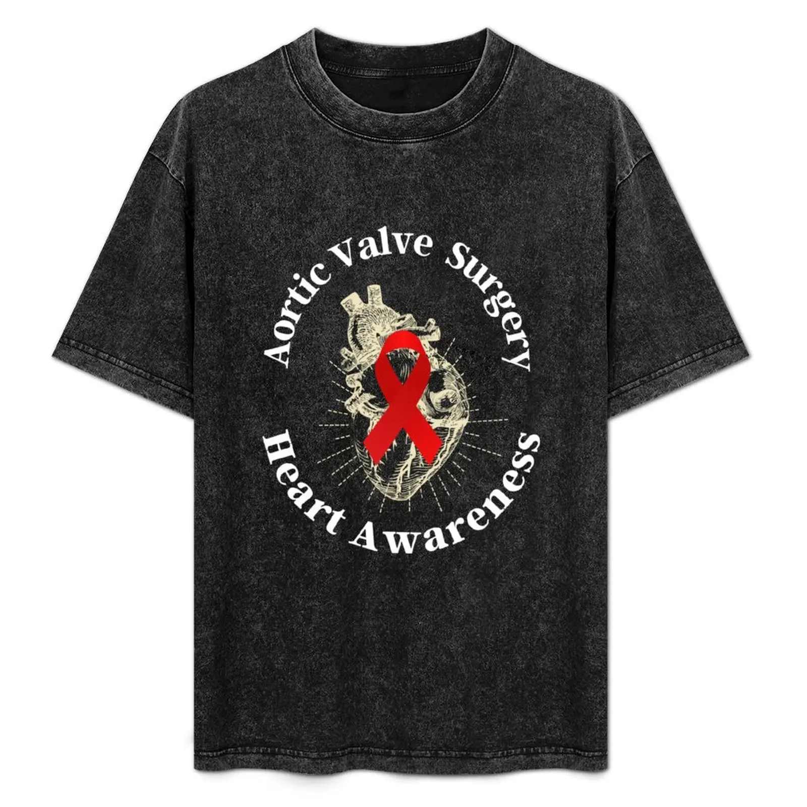 Heart Aortic Valve Surgery Awareness Aortic Dissection Warrior T-Shirt Utility Work Short Sleeve Top